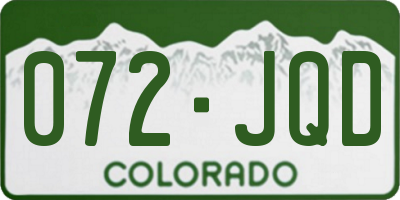 CO license plate 072JQD