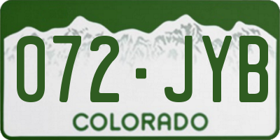 CO license plate 072JYB