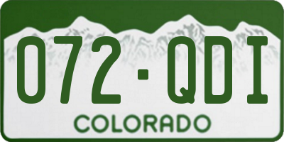 CO license plate 072QDI