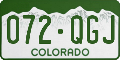 CO license plate 072QGJ