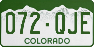 CO license plate 072QJE