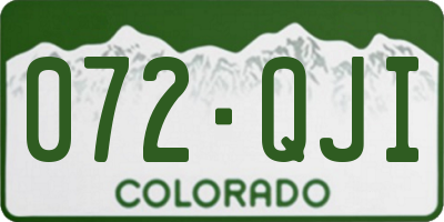CO license plate 072QJI