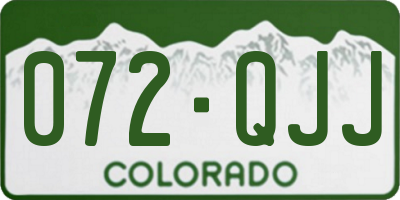 CO license plate 072QJJ