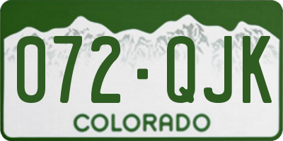 CO license plate 072QJK