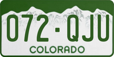 CO license plate 072QJU