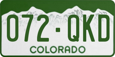 CO license plate 072QKD