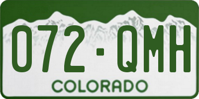 CO license plate 072QMH