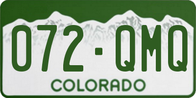 CO license plate 072QMQ