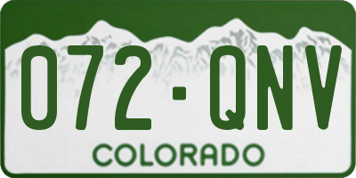 CO license plate 072QNV