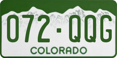 CO license plate 072QQG