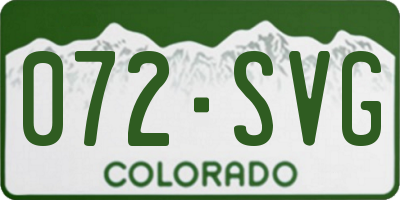 CO license plate 072SVG