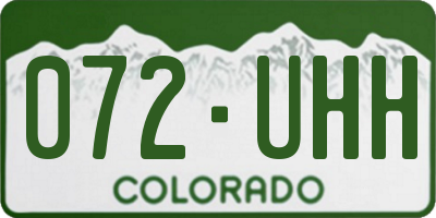 CO license plate 072UHH