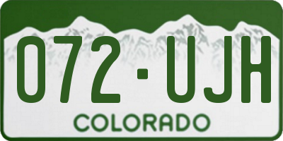 CO license plate 072UJH