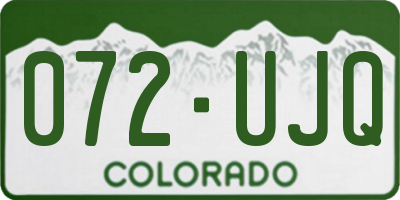 CO license plate 072UJQ