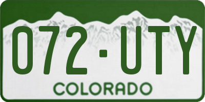 CO license plate 072UTY