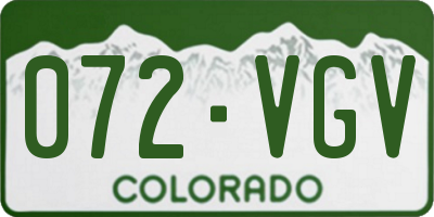 CO license plate 072VGV