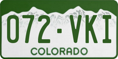 CO license plate 072VKI