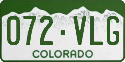 CO license plate 072VLG