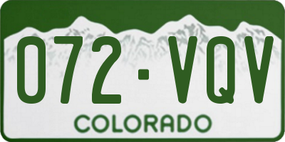 CO license plate 072VQV