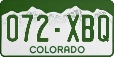 CO license plate 072XBQ