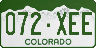 CO license plate 072XEE