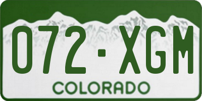 CO license plate 072XGM