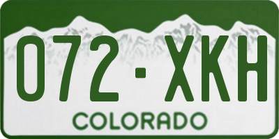 CO license plate 072XKH