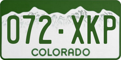 CO license plate 072XKP