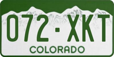 CO license plate 072XKT