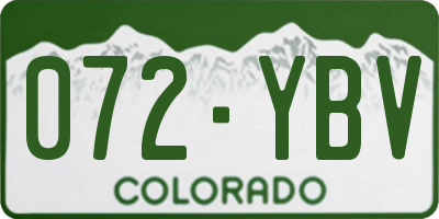 CO license plate 072YBV