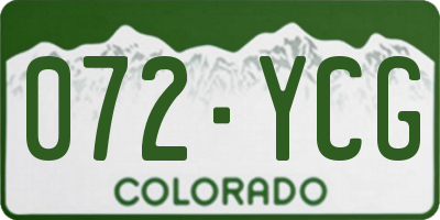 CO license plate 072YCG