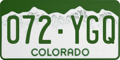 CO license plate 072YGQ