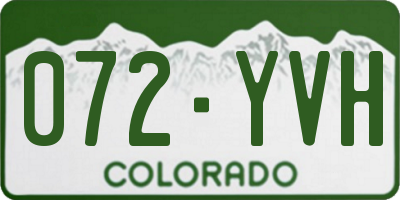 CO license plate 072YVH