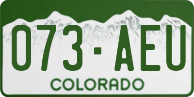 CO license plate 073AEU