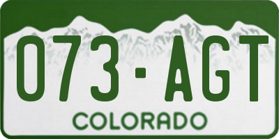 CO license plate 073AGT
