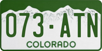 CO license plate 073ATN