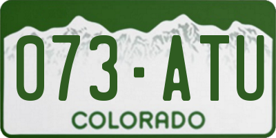 CO license plate 073ATU