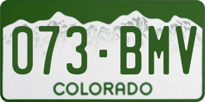CO license plate 073BMV