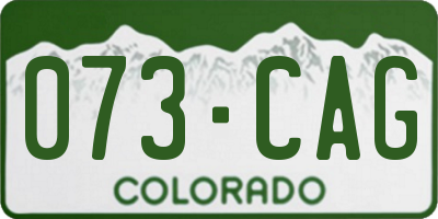 CO license plate 073CAG