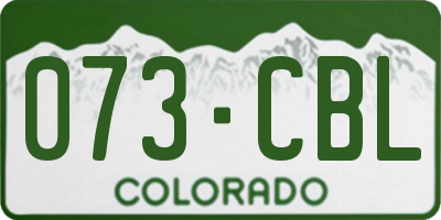 CO license plate 073CBL