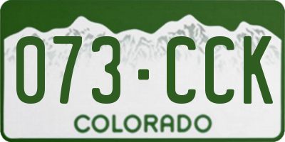 CO license plate 073CCK