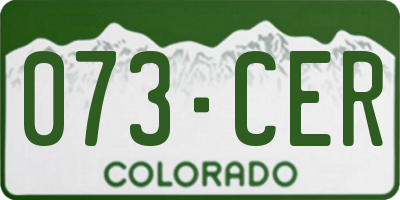 CO license plate 073CER