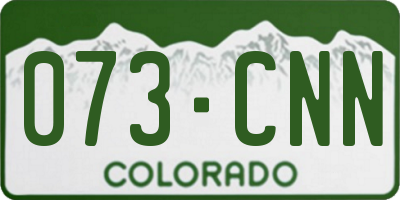 CO license plate 073CNN