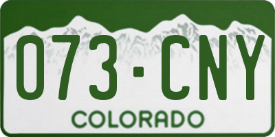 CO license plate 073CNY