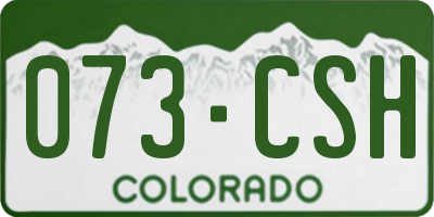CO license plate 073CSH