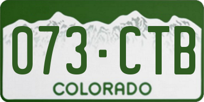 CO license plate 073CTB