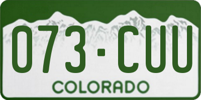 CO license plate 073CUU