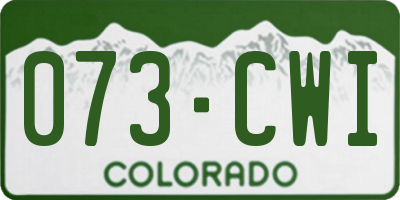 CO license plate 073CWI