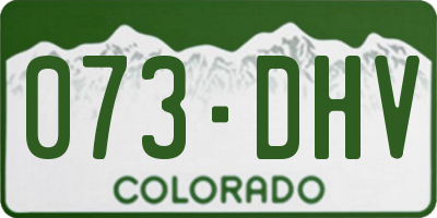 CO license plate 073DHV
