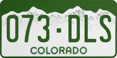 CO license plate 073DLS
